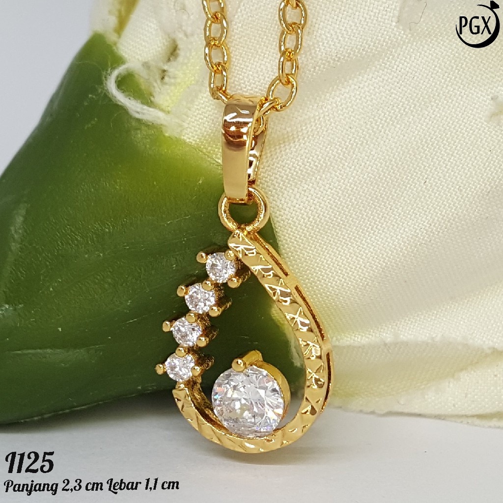 PGX Liontin Kalung Xuping Wanita Perhiasan Lapis Emas Aksesoris Fashion - I125