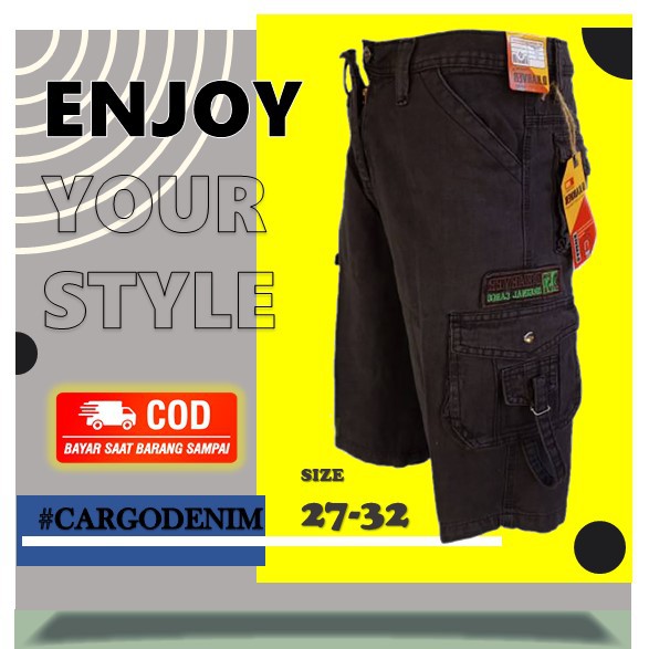 Clana Cargo Denim Pendek Pria Distro