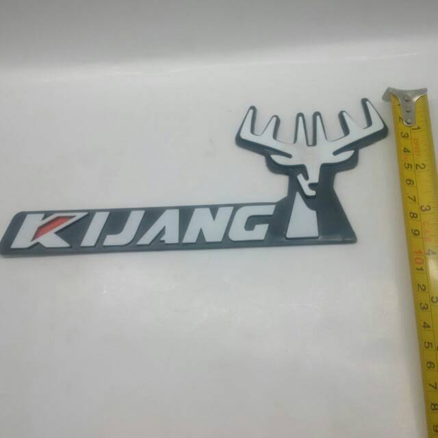 Emblem/ stiker/ tulisan Kijang + kepala. Putih. Kijang super/ 5K