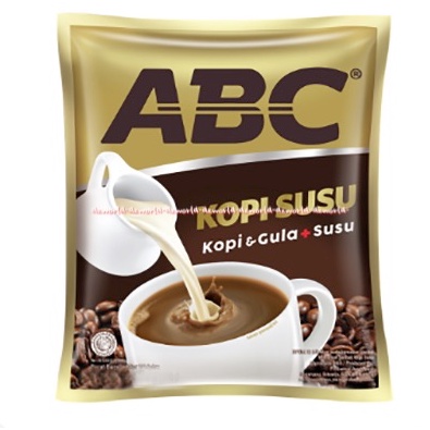 Kopi ABC Susu Kopi Isi 20 Sachet kopi gula yang khas dan krimer nabati yang nikmat bebas kolesterol