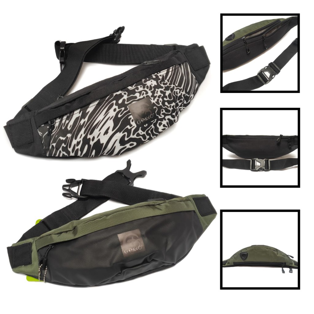 [COD] WaistBag Gekko / SlingBag Pria / WaistBag Pria Original / Tas Selempang Pria