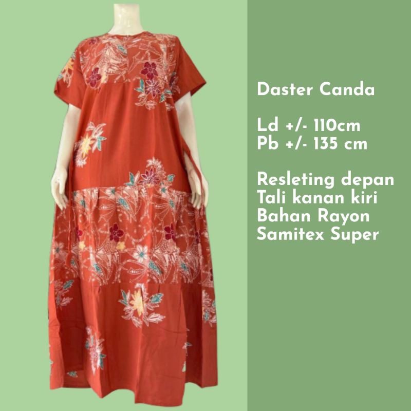 baju daster batik canda karin cap lengan pendek busui modis kekinian bahan rayon cod jakarta tangera