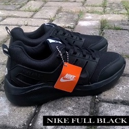 [PROMO] Sepatu Sekolah - sepatu nike hitam - Seragam sekolah cewek cowo tk sd smp laki perempuan full black