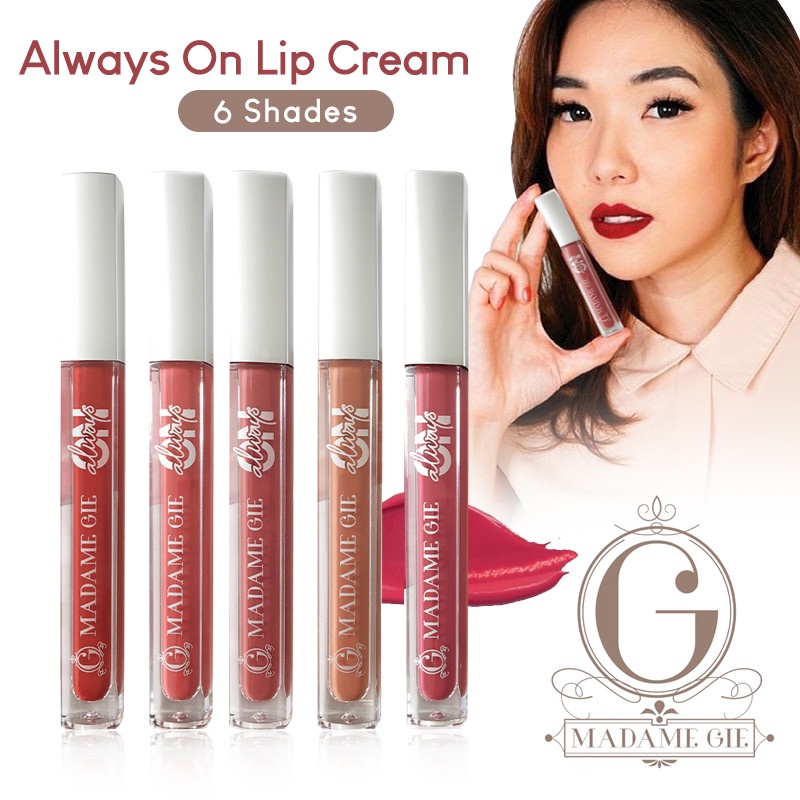 MADAME GIE Always On Lip Cream | Lipcream Matte Lipstick Lipstik by AILIN