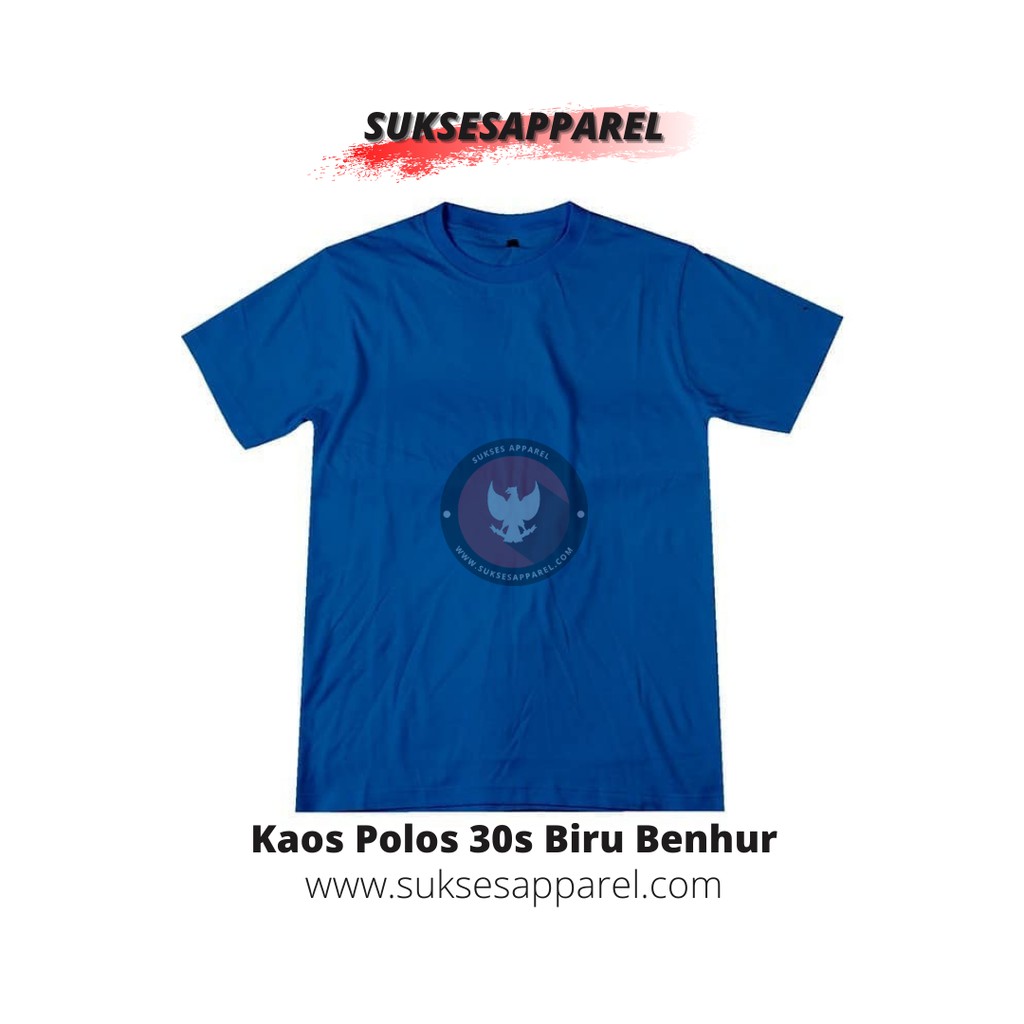 Kaos Polos 30s Biru Benhur