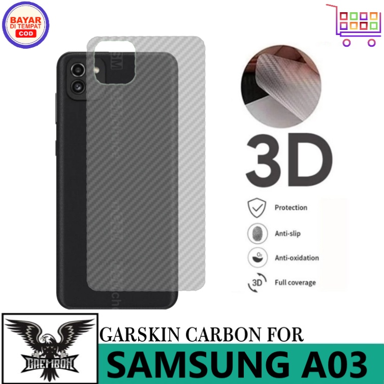 Promo Garskin Samsung Galaxy A03 Anti Gores Belakang Hanphone Premium Anti Lengket Bekas Lem