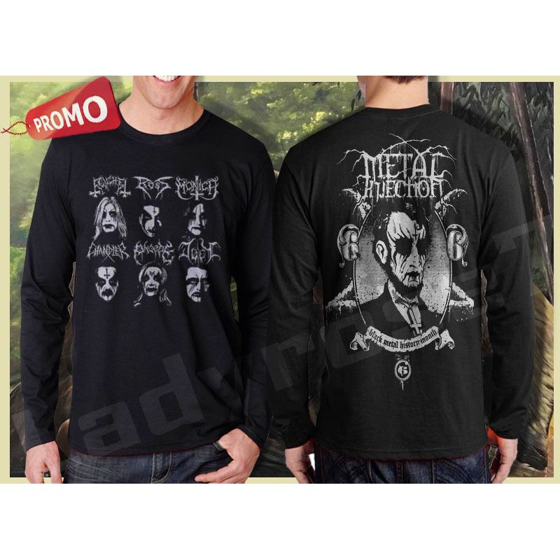 KAOS LENGAN PANJANG DISTRO BLACK METAL TERBARU