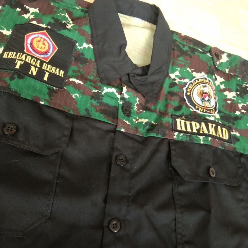 BAJU / KEMEJA HIPAKAD SIZE M-4XL LENGAN PENDEK BAHAN DRILL KOMBINASI