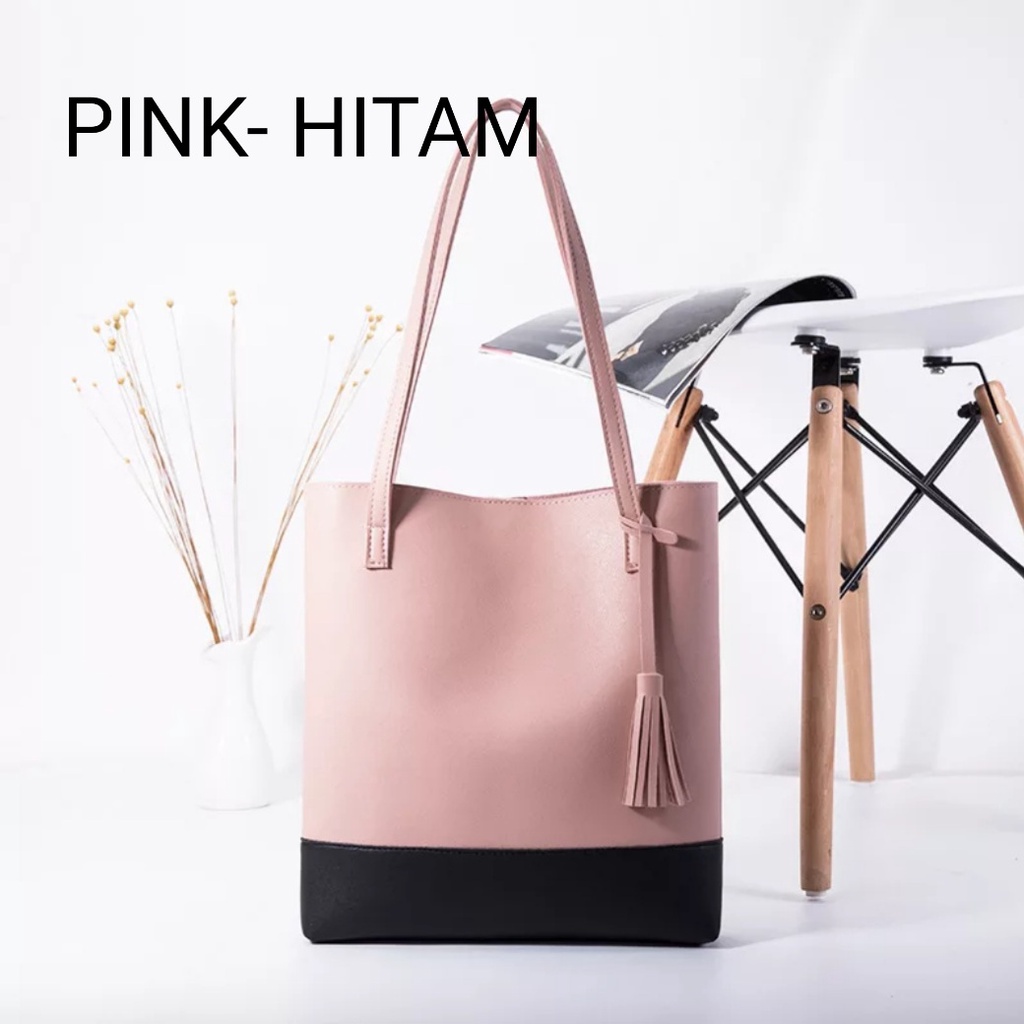 BIG RAMADAN SALE - [RESLETING] TOTEBAG TAIGA 32x35 RESLETING KULIT SINTETIS IMPORT | TOTEBAG BESAR UNTUK WANITA KERJA/KULIAH | TOTEBAG DUA WARNA | TOTEBAG IMPORT | TOTEBAG PRIA/WANITA | TOTEBAG KULIT TEBAL | TOTEBAG COKLAT | TOTEBAG CREAM | TOTEBAG HITAM