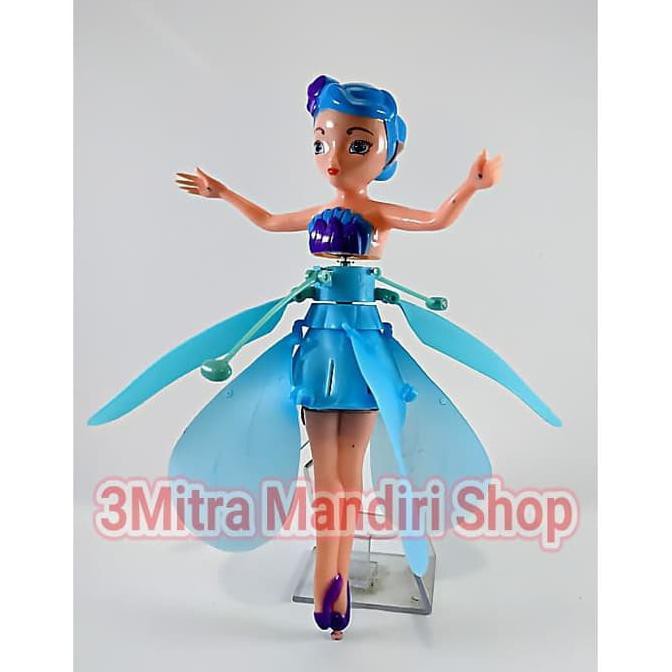 Hot Produk Boneka Peri Terbang Sensor Boneka Barbie Terbang Sensor - Biru Tbk