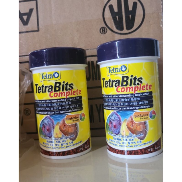 pakan ikan discus tetra bits complete
