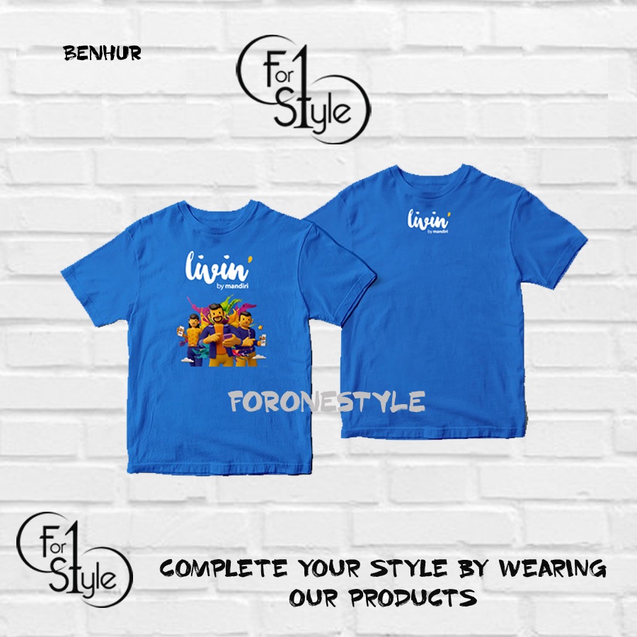 Kaos livin by mandiri - KODE 13 LOGO BARU LIVIN WITH PEOPLE - Baju livin by mandiri - Tshirt livin mandiri terbaru - Baju Bank Mandiri