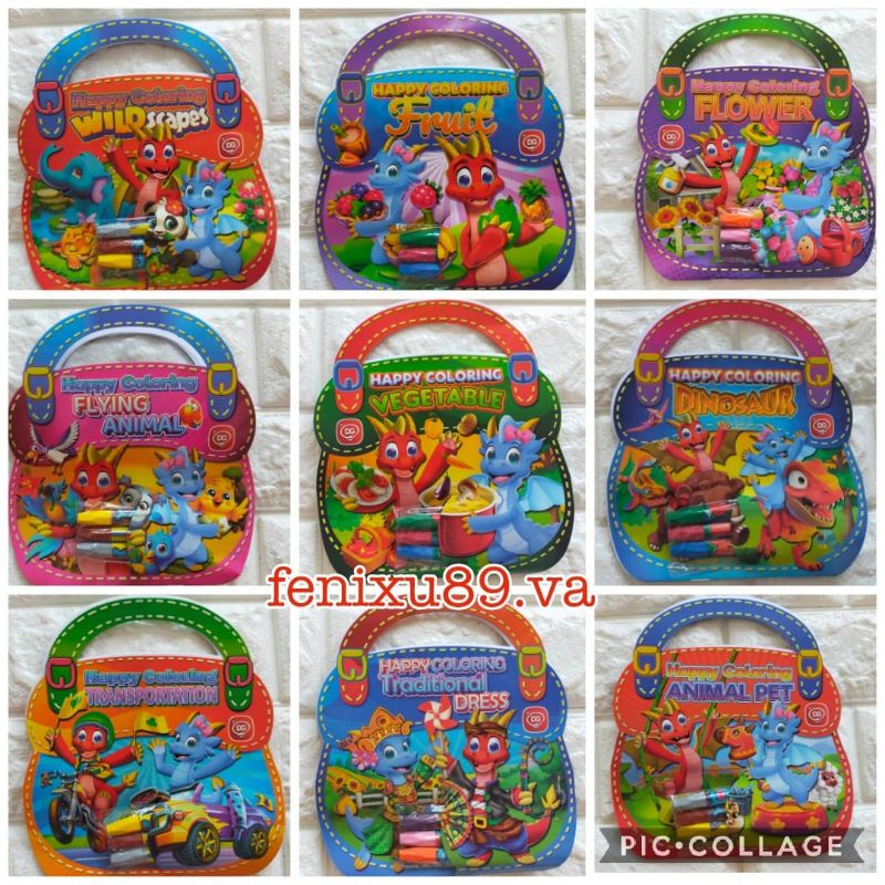 

Buku Mewarnai +Crayon kecil rendom
