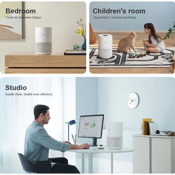 Xiaomi Smart Air Purifier 4 Compact OLED Layar Sentuh Pembersih Udara Touch Screen Jangkauan 16~27m² Mode Sleep Smart Control