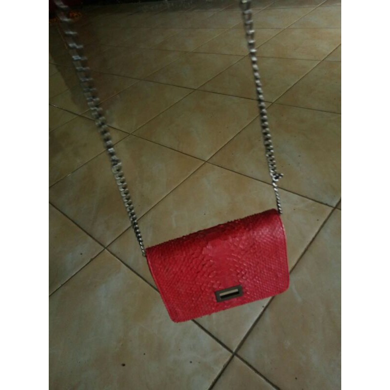 tas wanita bahan kulit ular