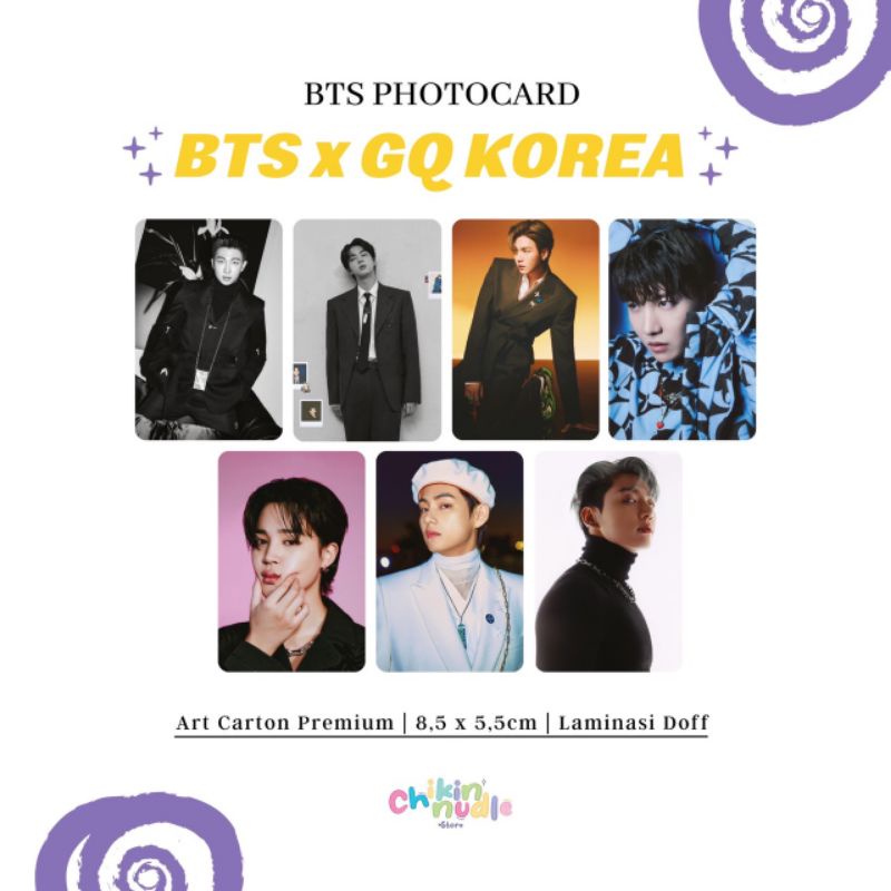 BTS X GQ Korea Photocard Unofficial