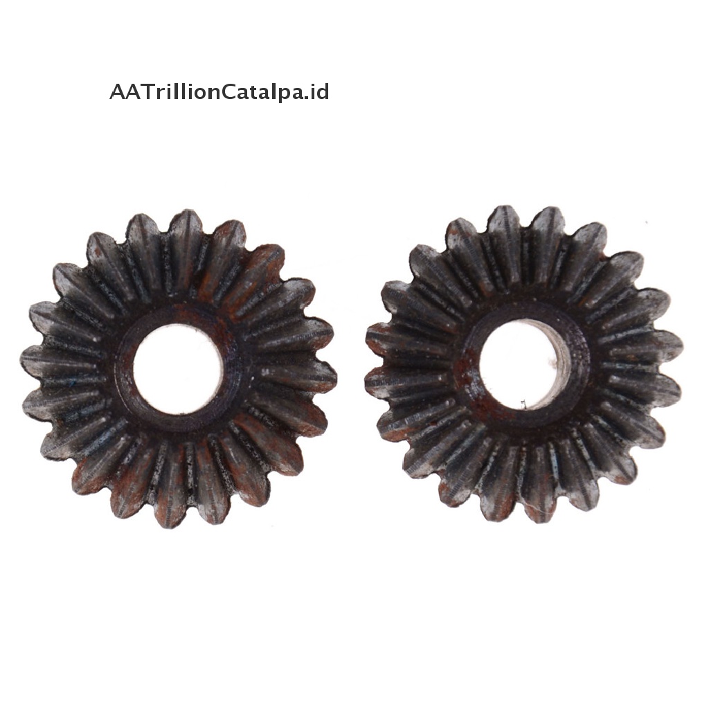 2pcs Bevel Gears 1 Modul 20 Gigi Bahan Logam Ukuran 7mm 90 Derajat Dengan Lubang Dalam