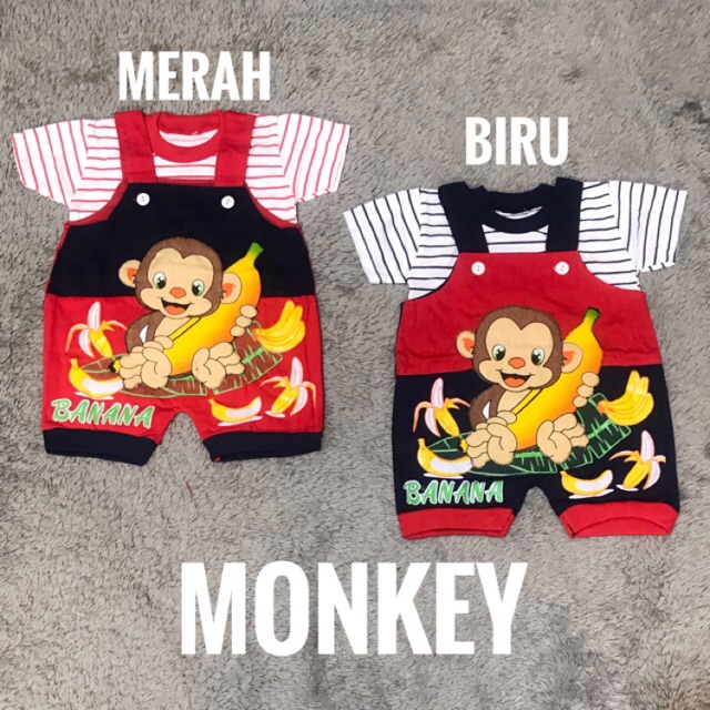 Romper Bayi /  Pendek Bayi Lepas Celana TOMTOM Motif