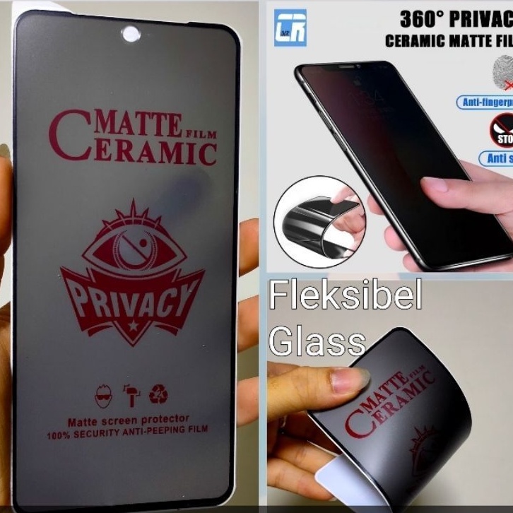 Tempered Anti Gores Privacy Ceramic Matte Anti Spy TG OPPO RENO 2/2F/3/3 PRO/4/4F/5/5F/6/7/7Z 5G/7 LITE/8/8T 4G/8Z5G