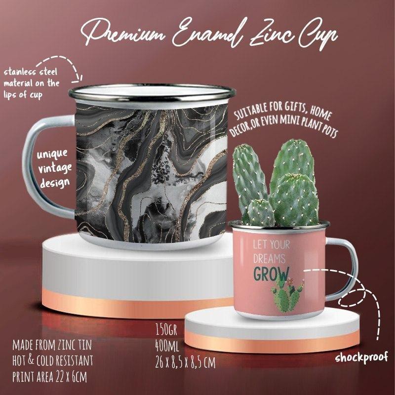 PREMIUM ENAMEL ZINC CUP/Enamel Cup Custom/Mug Custom/Gelas Custom/ Gelas Air Minum/Merry Christmas