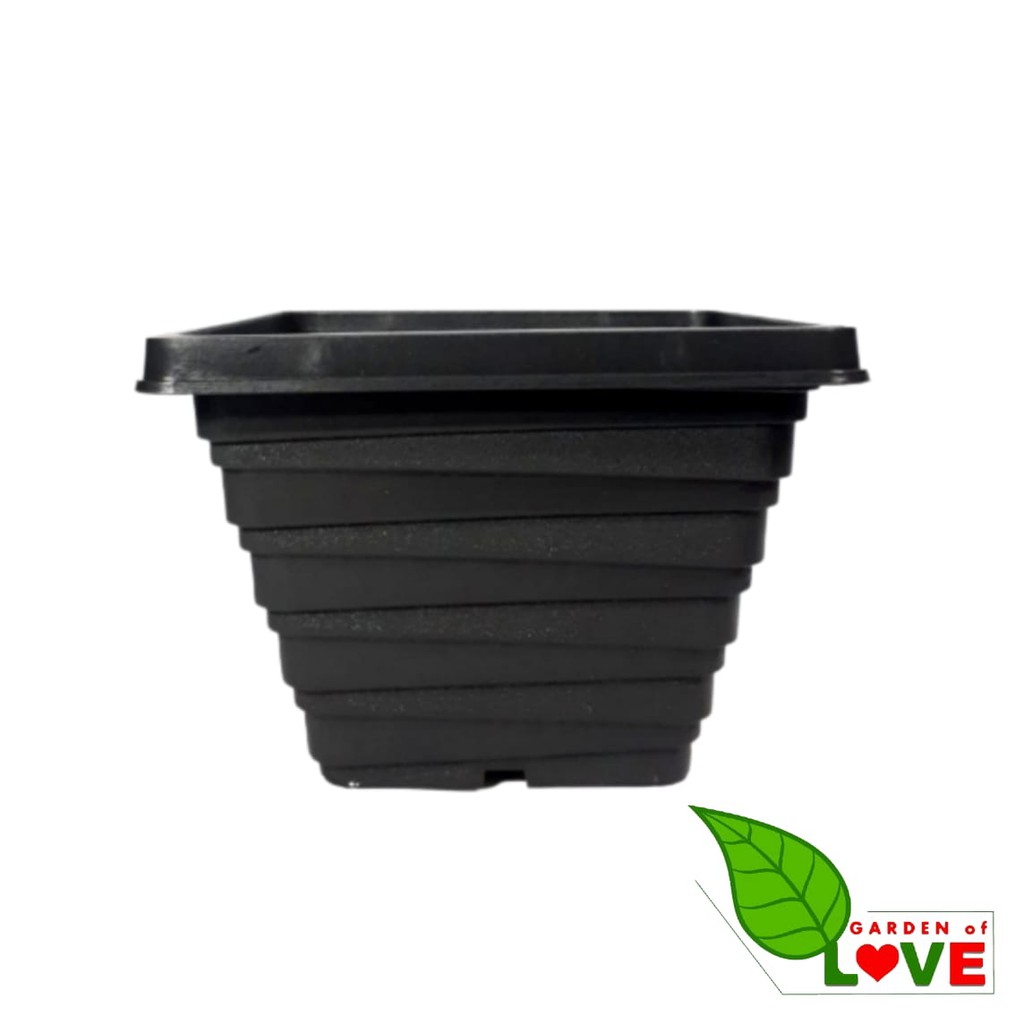 Pot Mozaik 21 Hitam Pot Motif Zig Zag Pot Bunga Plastik Murah Mirip Pot Kenanga 21 Bkn Pot Tawon 21