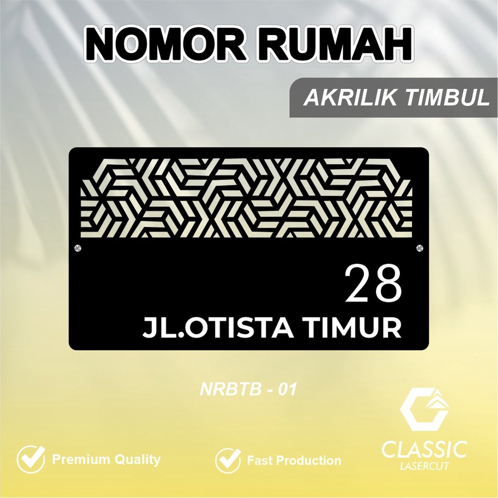 Papan Nama Alamat Rumah Timbul + Bolong Custom / Papan Alamat Rumah / Nomor Rumah / Custom Nomor Rum