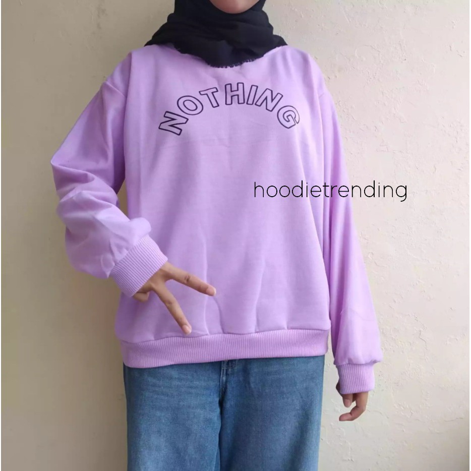 HODISO - Basic Sweater Nothing Size M-Xxl Unisex (Pria&amp;Wanita) Tumblr Sweater