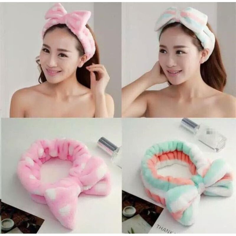 Vinztstore - Bandana Korea Bandana Bludru Bandana Masker Headband Bludru Pita Bando Fashion Murah