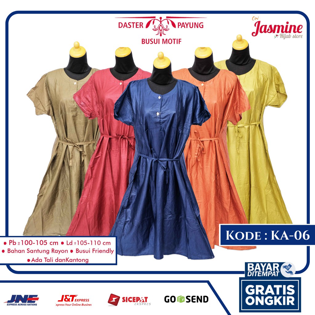 DASTER PAYUNG ECER KA 06 Bumil Busui kancing depan bahan DASTER PAYUNG ECER KA 06 Bumil Busui kancing depan bahan