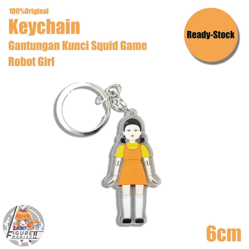 Gantungan Kunci Figure Squid Game Film Korea Murah Ready Stock Seri 3 Robot Girl Front Man Soldier