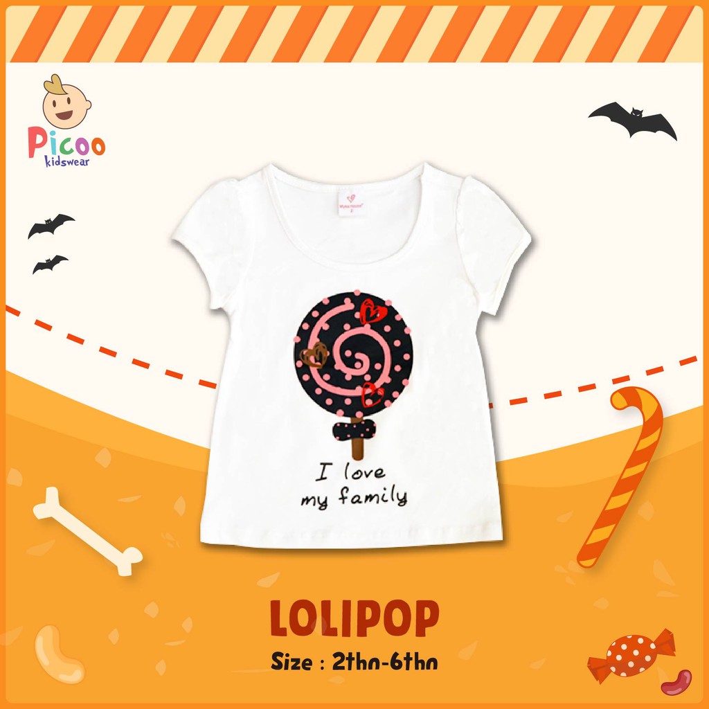 BAJU ATASAN ANAK PEREMPUAN LOLIPOP IMPORT MURAH PICOO