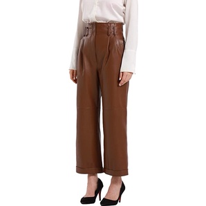 Leather pants pinch straight vintage