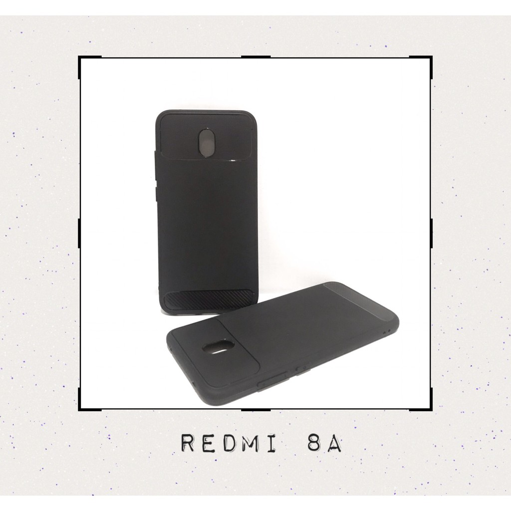 soft case black carbon redmi 8A