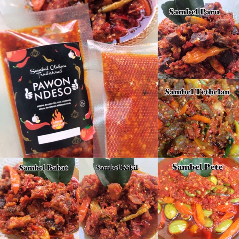 SAMBAL MERCON/ANEKA SAMBAL/SAMBAL SIAP SAJI/SAMBAL PARU/SAMBAL TETHELAN