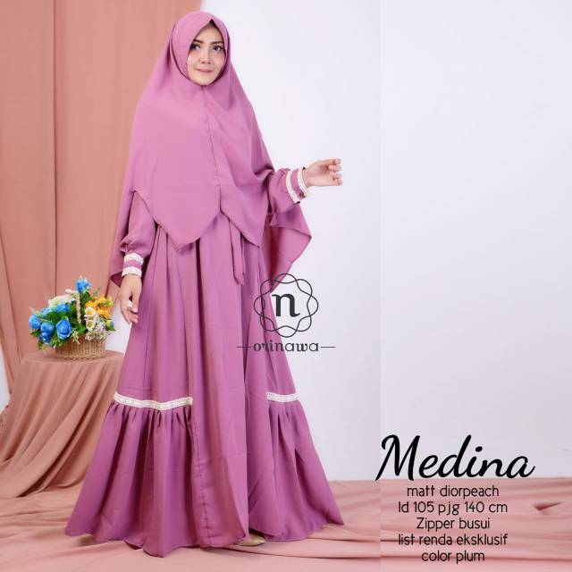 Medina Syari gamis elegan mewah gamis jibab jumbo