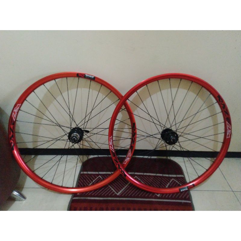 Wheelset Raze R7 + Freehub Raze Pro baru + Ruji Shimano