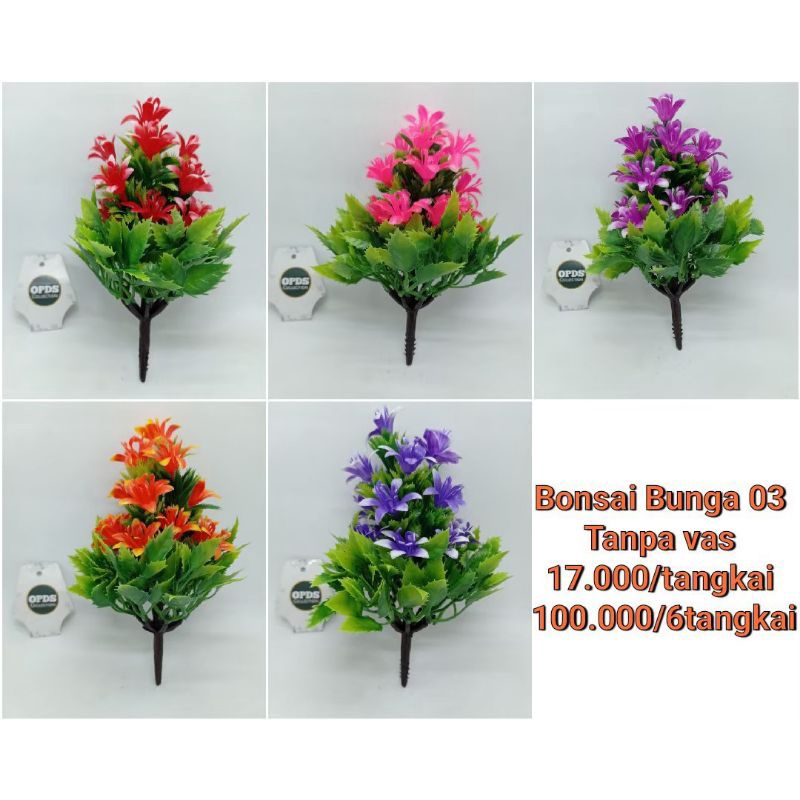 Tanaman Hias Bonsai Bunga Imitasi Bonsai Hiasan Meja Bonsai Bunga 03 Bonsai Bunga