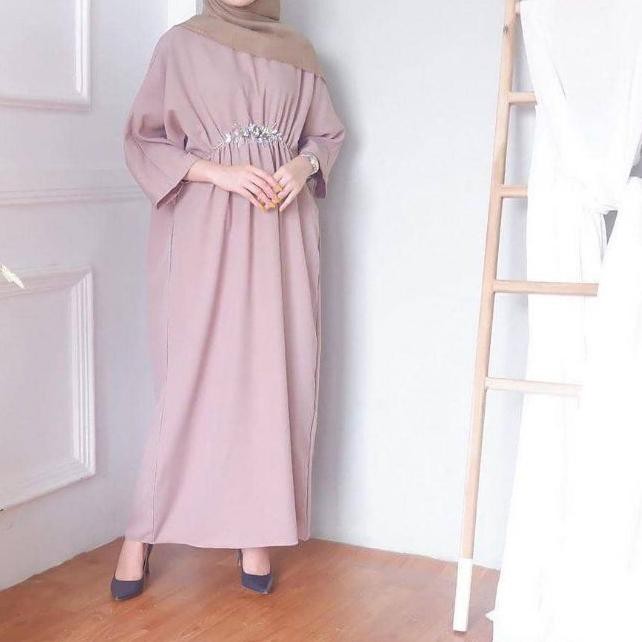 ● Busana Muslim Wanita Terbaru Kaftan Polos Baju Maria Kaftan - NEW SIZE  LB 110 cm ☂