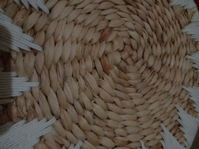 Plismate Enceng Sulam Rajut Bintang/walldecor Dia 28cm