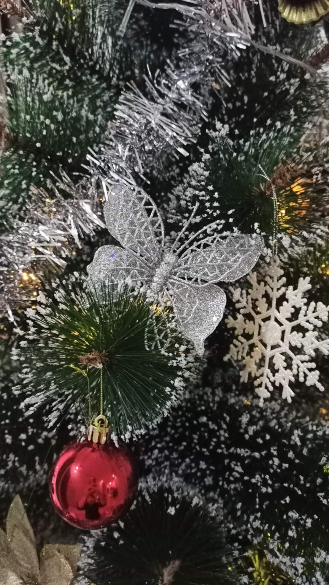 Aksesoris Pohon Natal Kupu Kupu Glitter Isi 3 / New-hiasan Pohon Natal