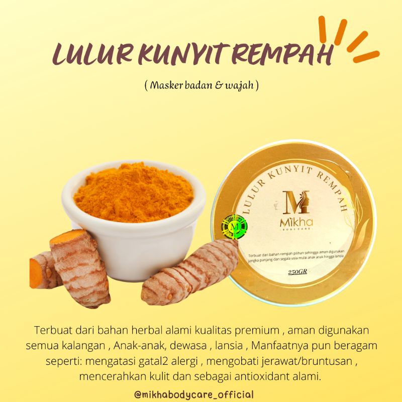 LULUR TRADISIONAL BUGIS ( lulur kunyit rempah )