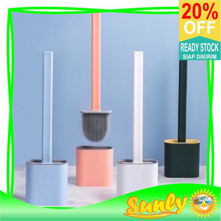 ☀ Sunly ☀ A139 (ADA KOTAK) Sikat Toilet Silikon Brush Silicone Sikat Pembersih WC Import Grosir