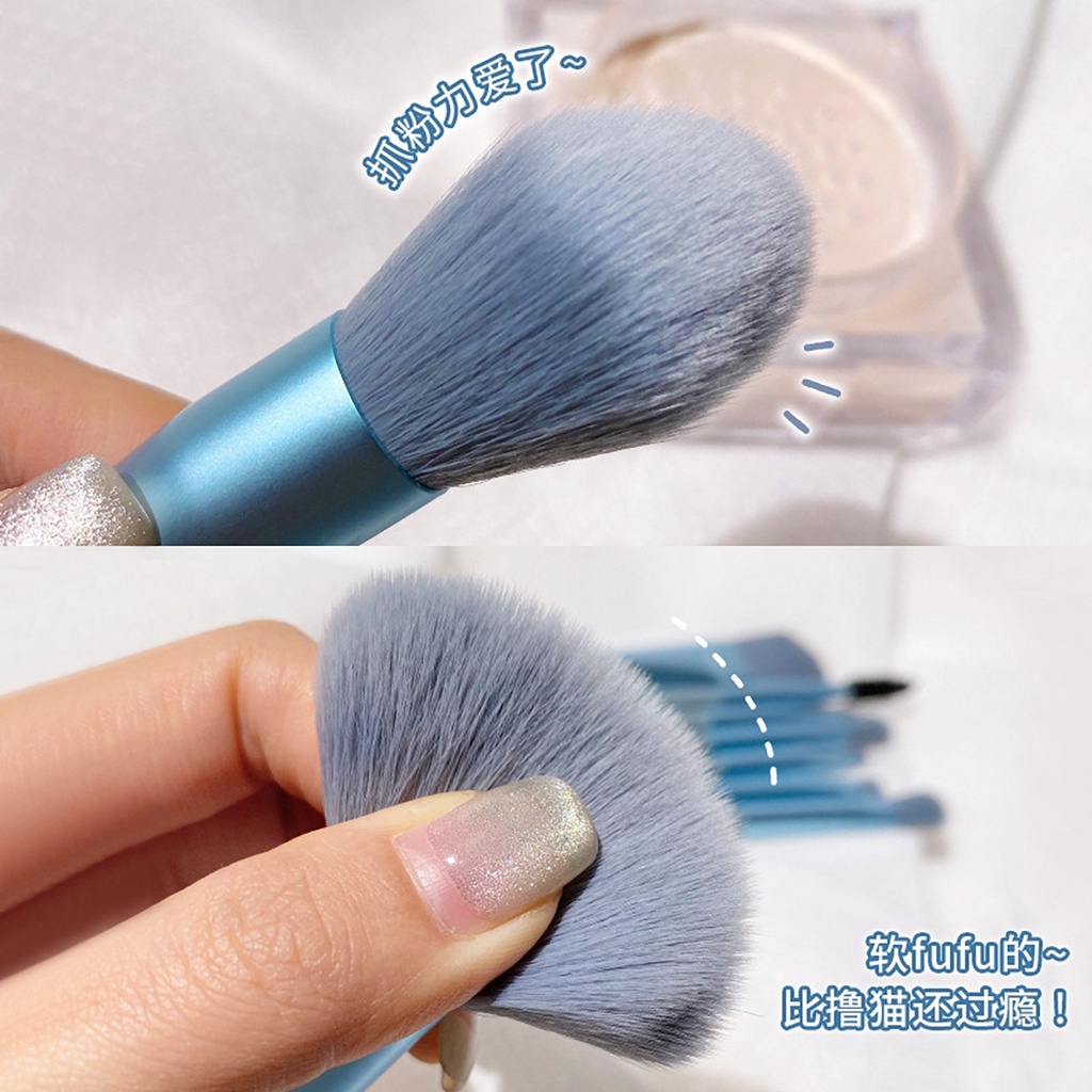 Mysterygirl - Kuas Make up Set / Blush On Brush Make up 8pcs Mini Travel Brush Kosmetic Cosmetic Tools