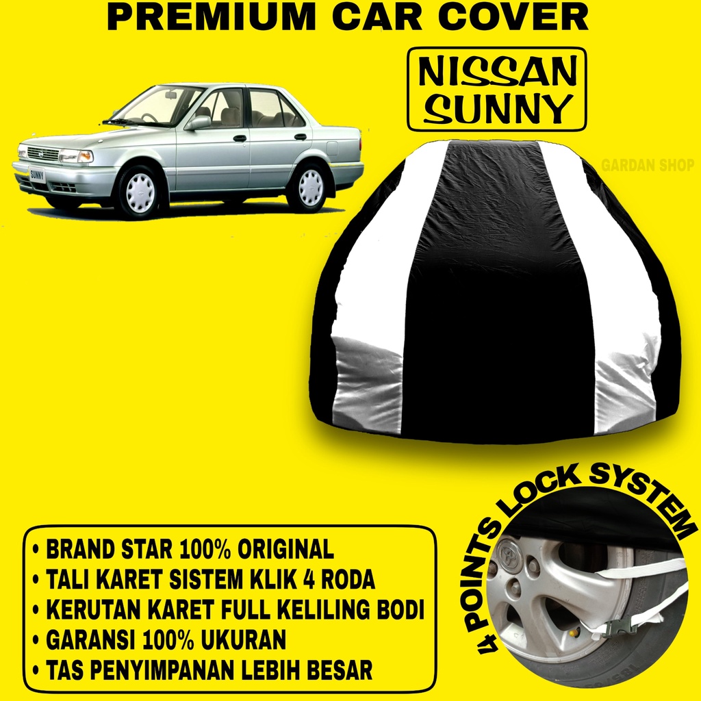 Body Cover NISSAN SUNNY Sarung Strip Silver Penutup Pelindung Bodi Mobil Nissan Sunny PREMIUM Cover