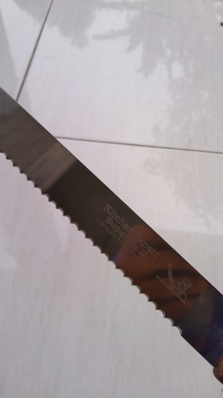 Pisau Cake Roti Kue Gerigi  Panjang Kue 25 - 35 Cm Stainless Kitchen Expert Knife Super Doll