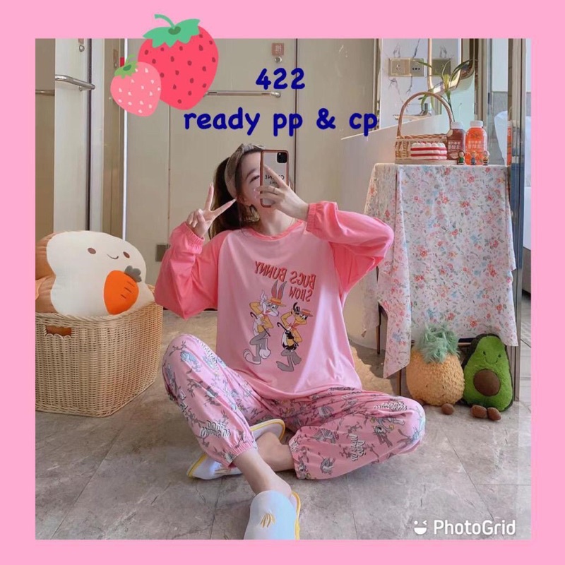 KZ_Stelan import pp oversize / set baju tidur wanita import / set piyama wanita kekinian