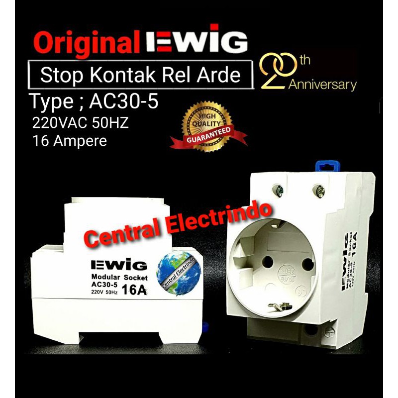 Stop Kontak Din Rail Arde 16A EWIG.