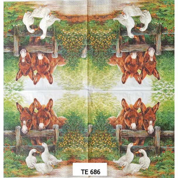 TISU NAPKIN DECOUPAGE EROPAH 33X33 CM TE 686  TTS