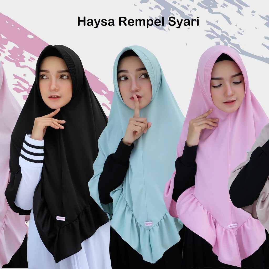 ✅✅ Hijab JilbabPet Hasya Rempel Bergo Haysya Pad