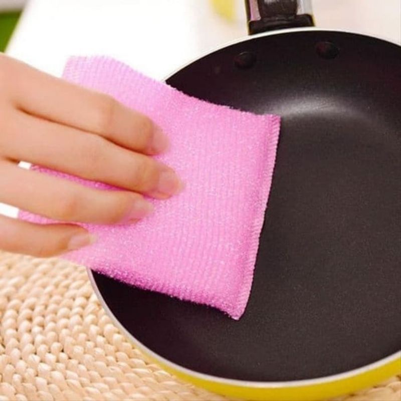 Spons Cuci Piring Sabut Jaring Spon Bantal Wastafel Dapur Sponge Warna